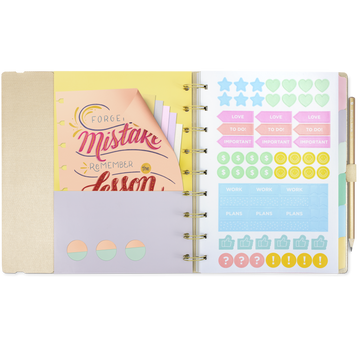 Planner Ultra Systemflex Gold – Linha Metallic